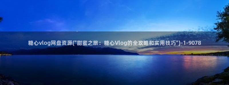 糖心vlog小站